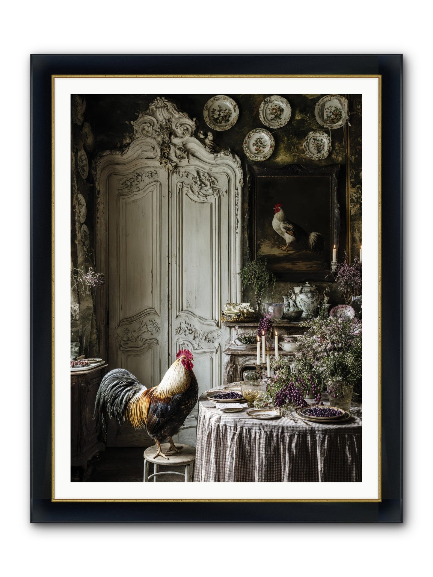 Those Memories Framed Print - Wide Black w/Gold 36x48
