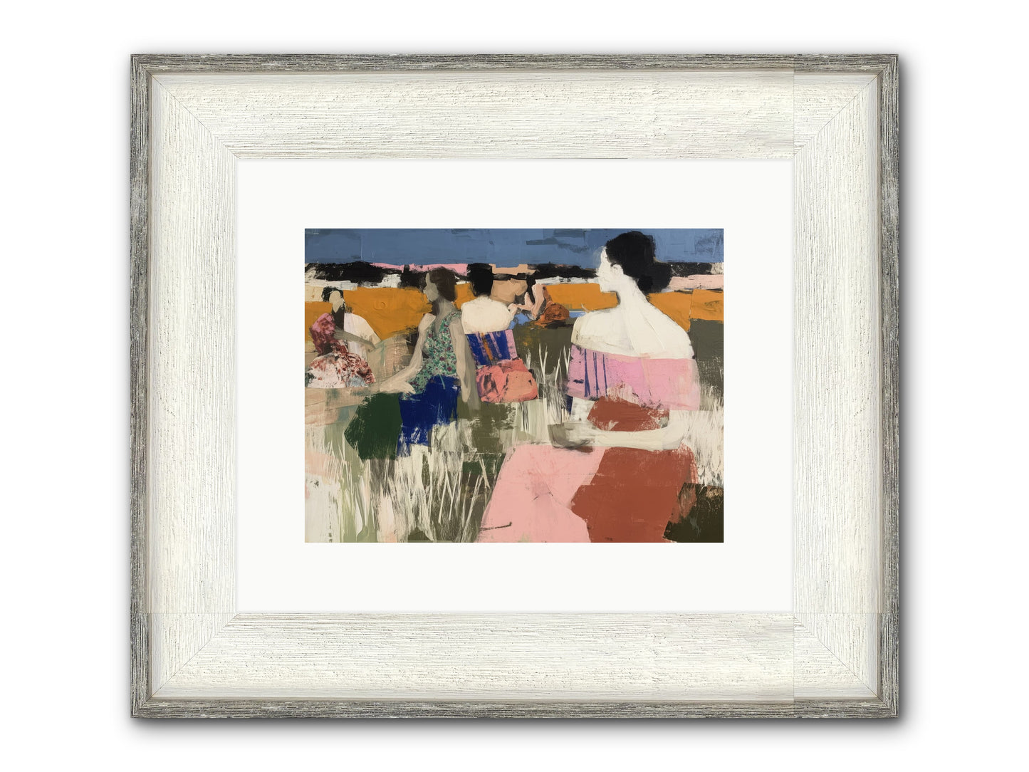 Threads Of Affection Framed Print - Driftwood White 12x9