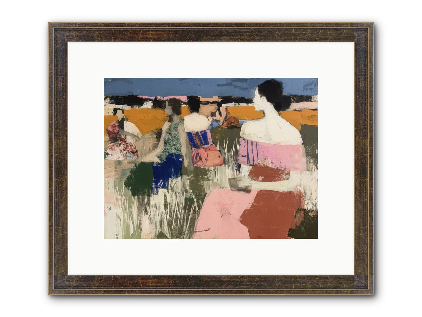 Threads Of Affection Framed Print - Slimwoods Black/Gold 12x9