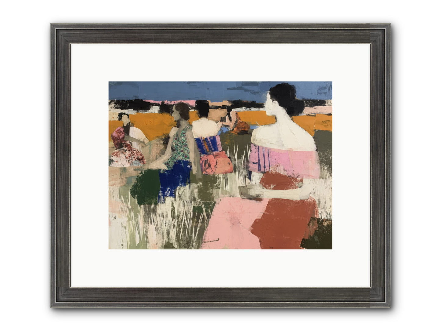 Threads Of Affection Framed Print - Slimwoods Black/Silver 12x9