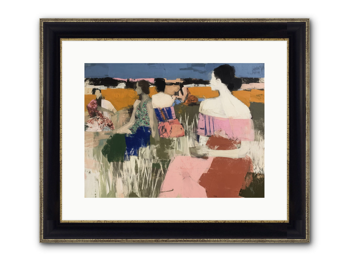 Threads Of Affection Framed Print - Black & Gold 16x12