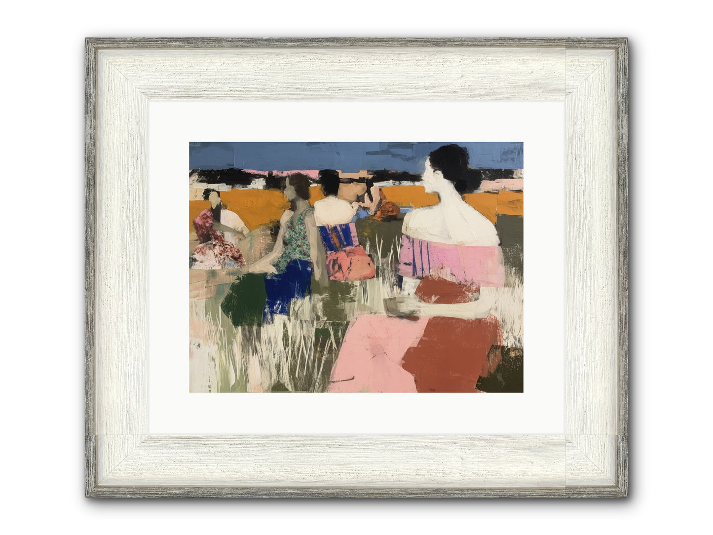 Threads Of Affection Framed Print - Driftwood White 16x12