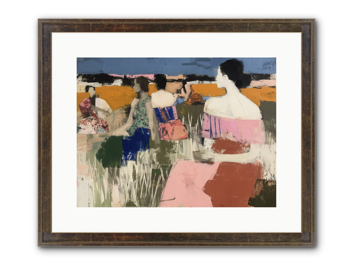 Threads Of Affection Framed Print - Slimwoods Black/Gold 16x12