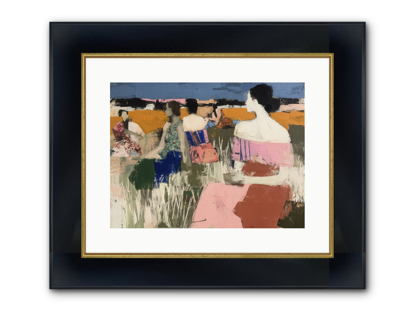 Threads Of Affection Framed Print - Wide Black w/Gold 16x12