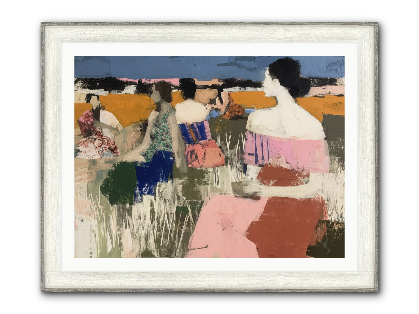 Threads Of Affection Framed Print - Driftwood White 40x30
