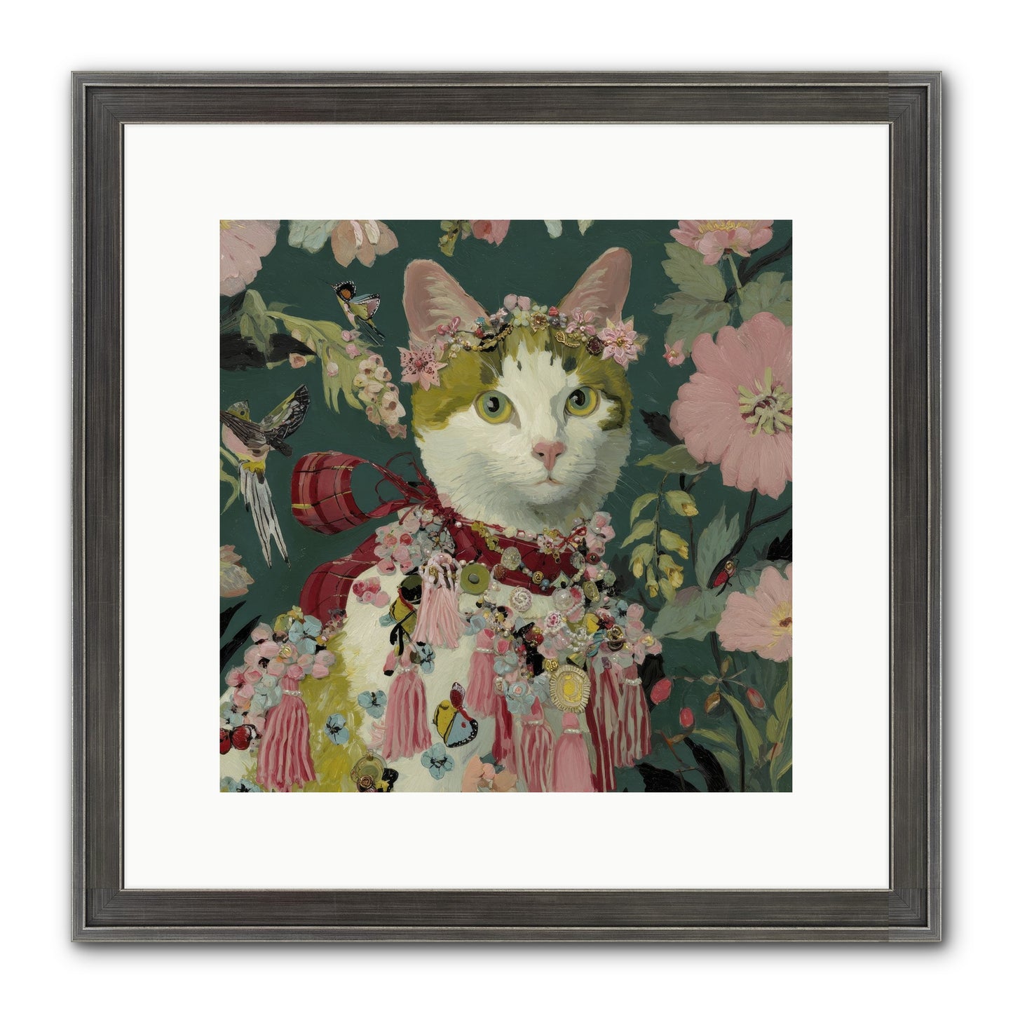 Threads Of Sunrise Framed Print - Slimwoods Black/Silver 12x12
