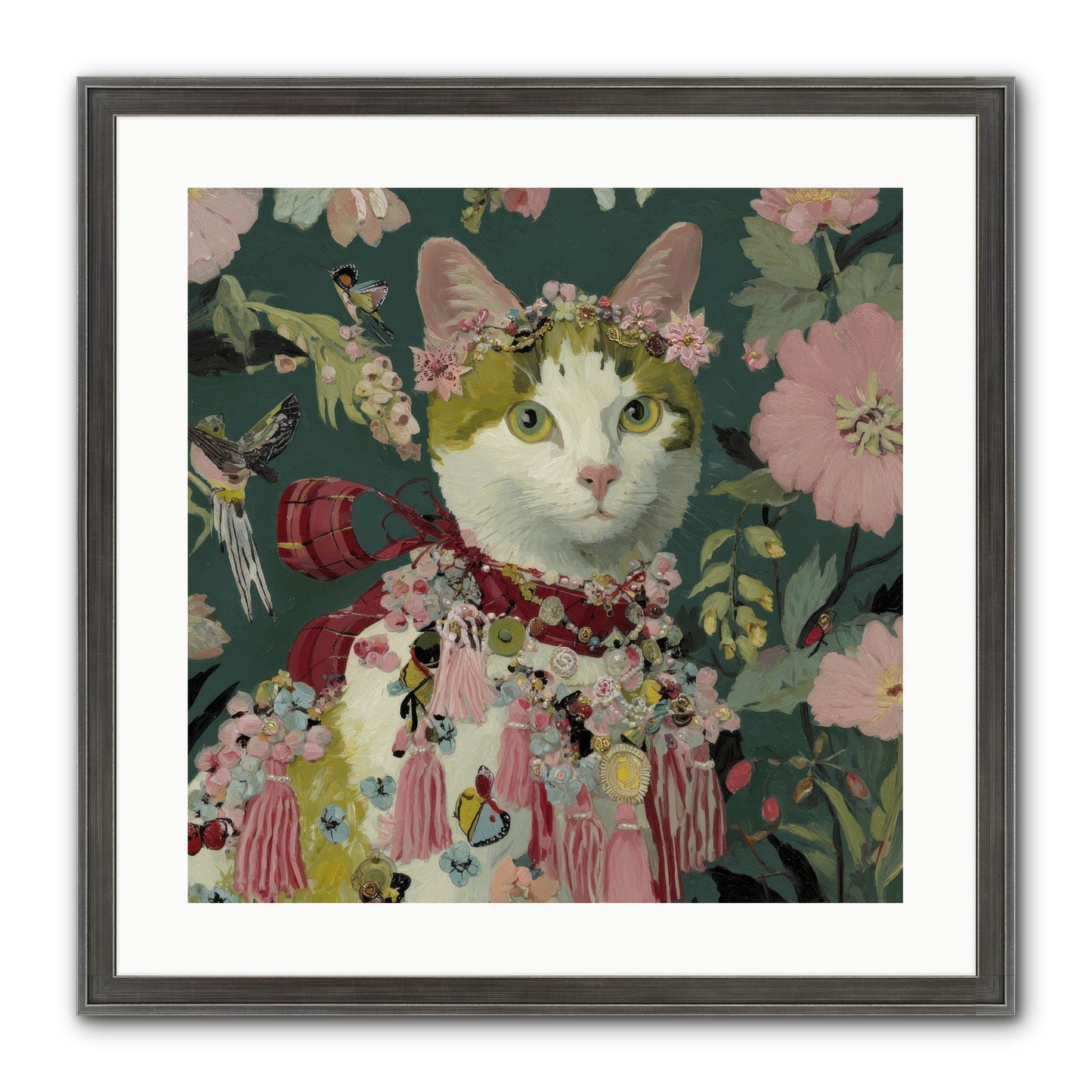 Threads Of Sunrise Framed Print - Slimwoods Black/Silver 20x20