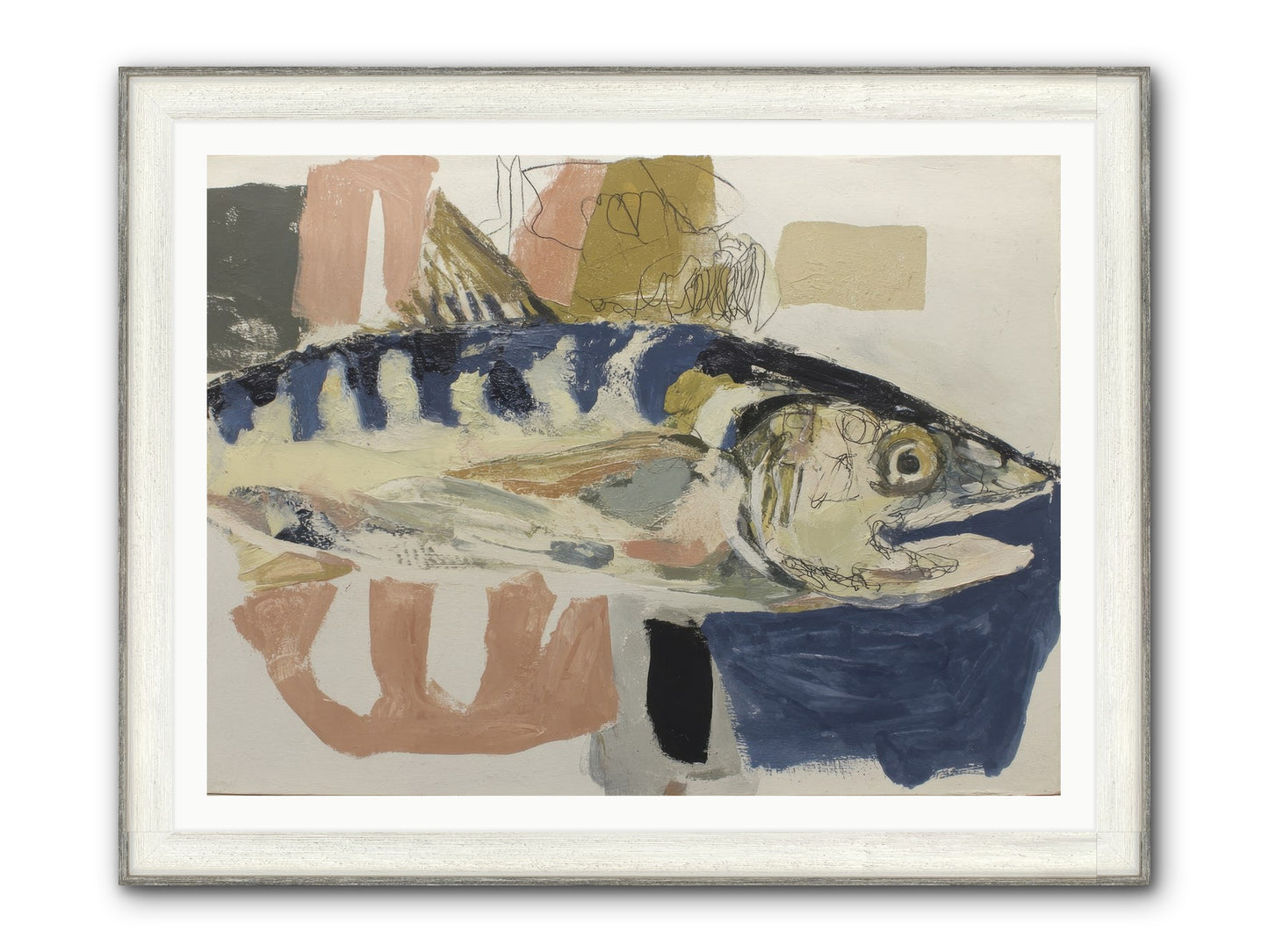 Threshold Framed Print - Driftwood White 48x36