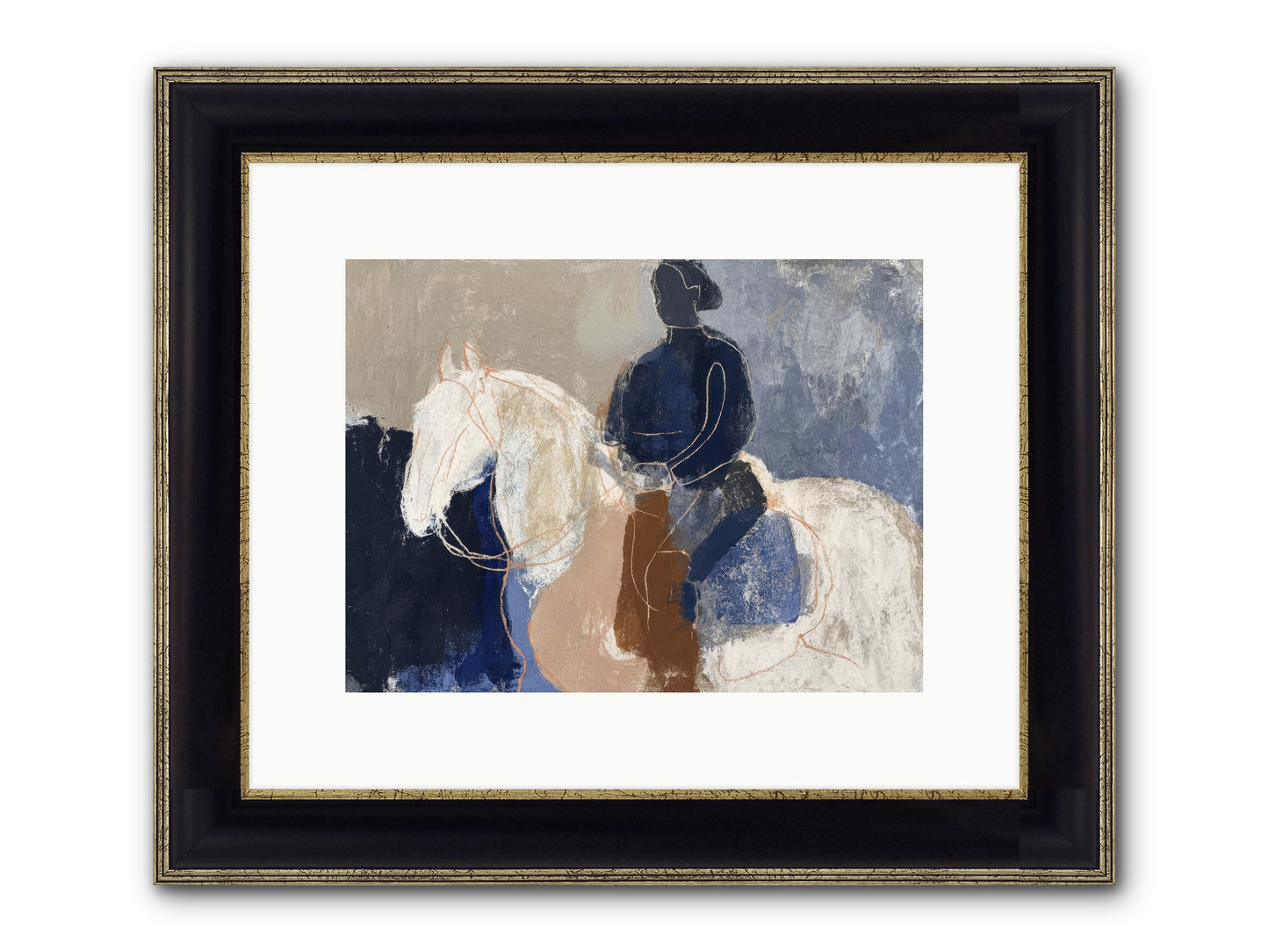 Threshold & Mane Framed Print - Black & Gold 12x9