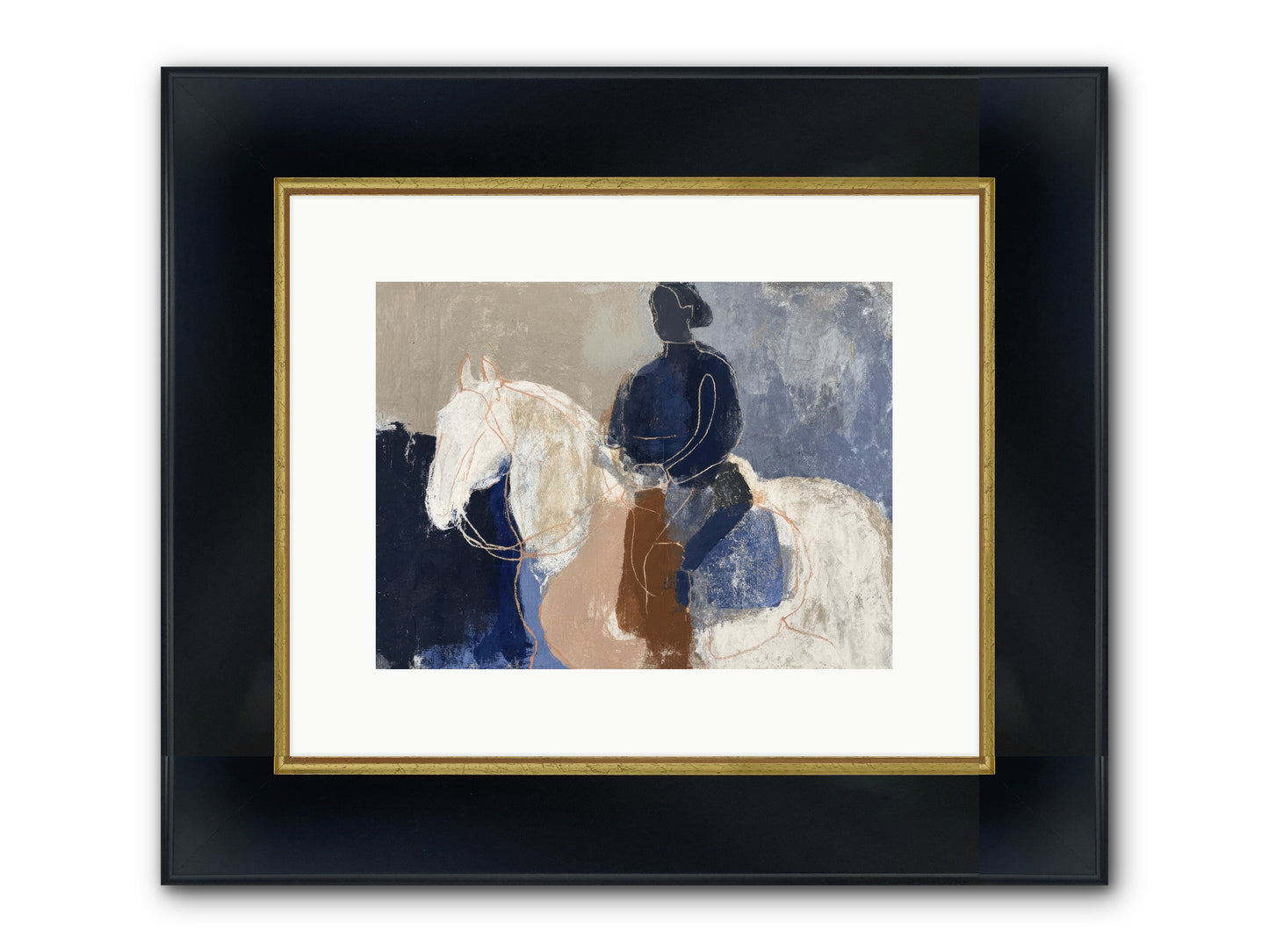 Threshold & Mane Framed Print - Wide Black w/Gold 12x9