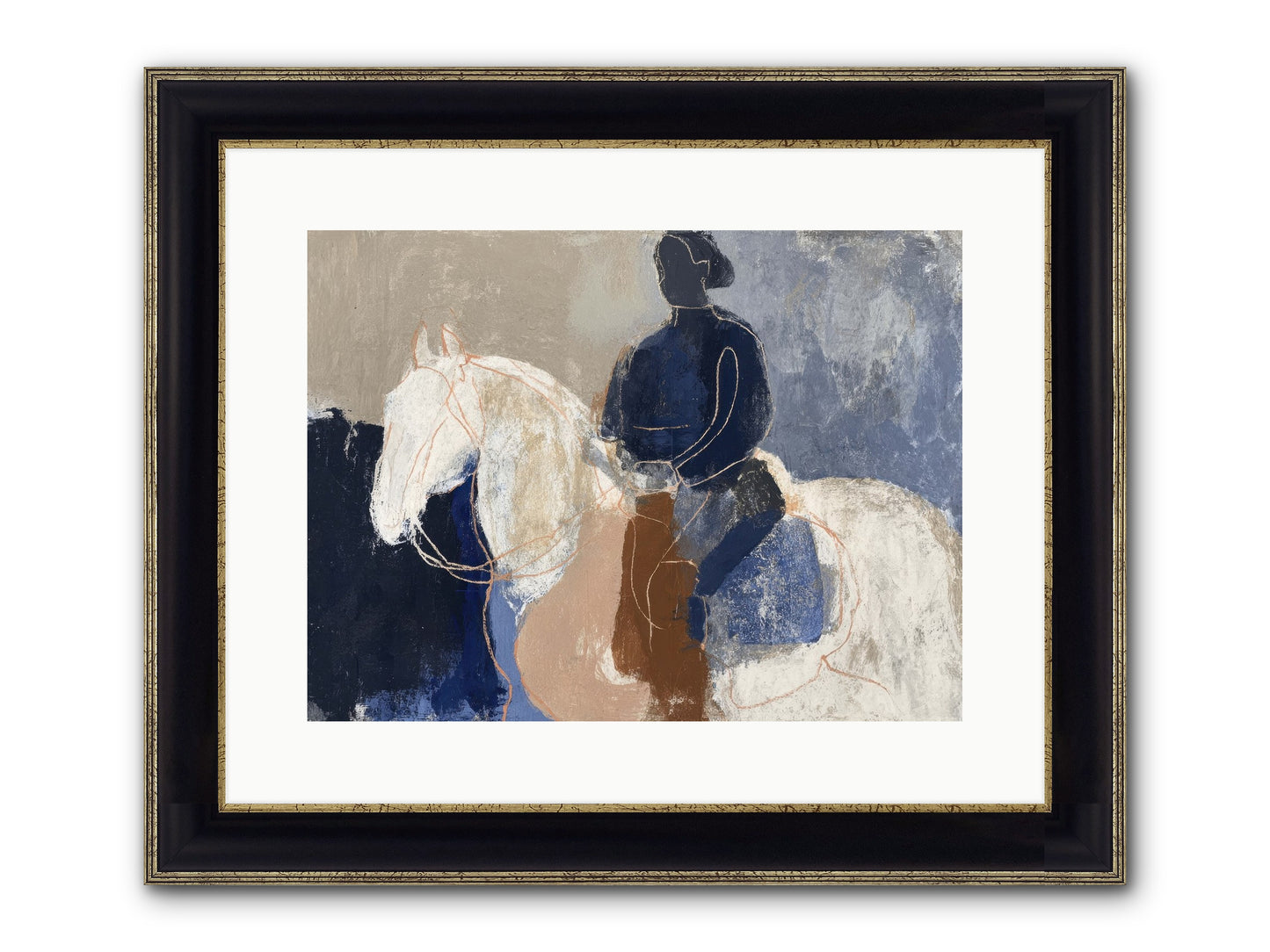 Threshold & Mane Framed Print - Black & Gold 16x12