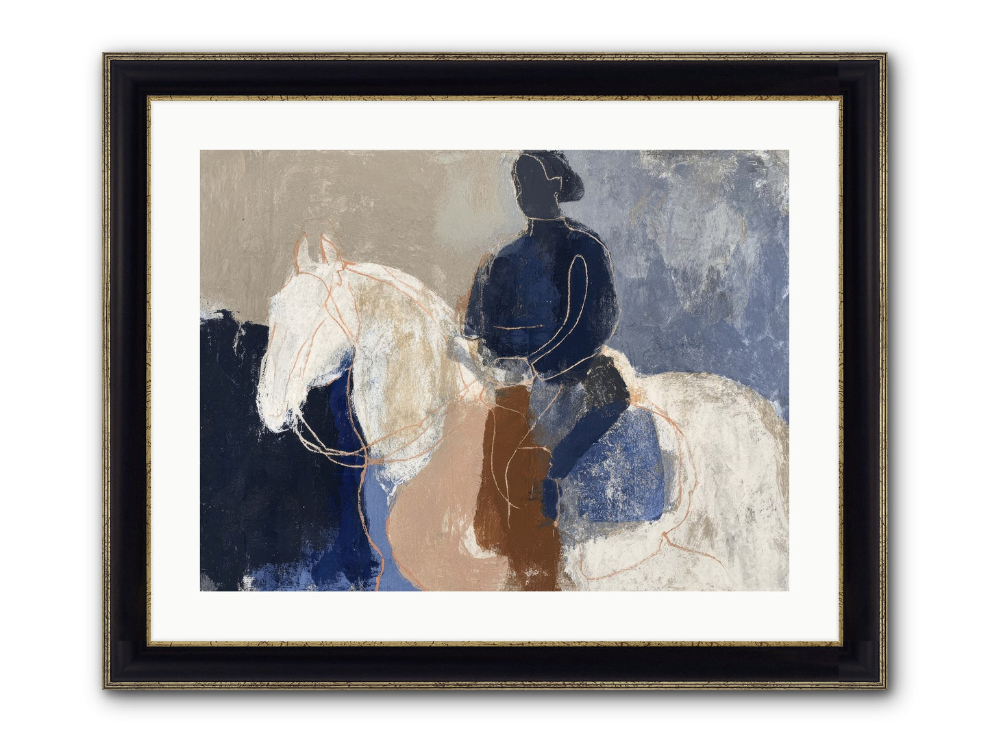 Threshold & Mane Framed Print - Black & Gold 24x18