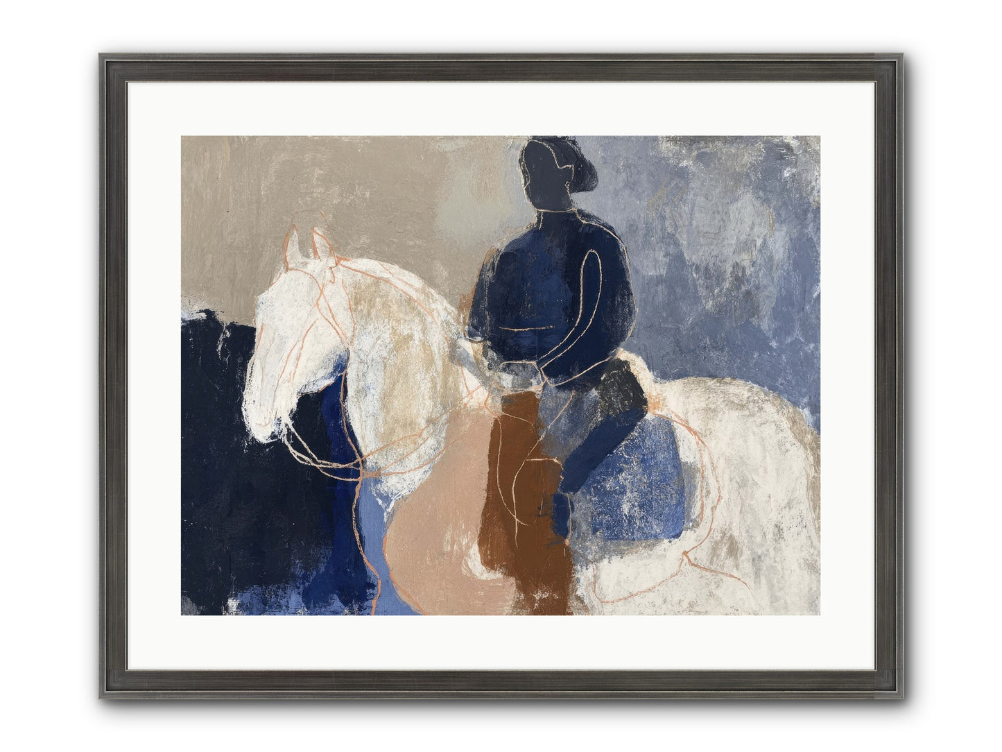 Threshold & Mane Framed Print - Slimwoods Black/Silver 24x18