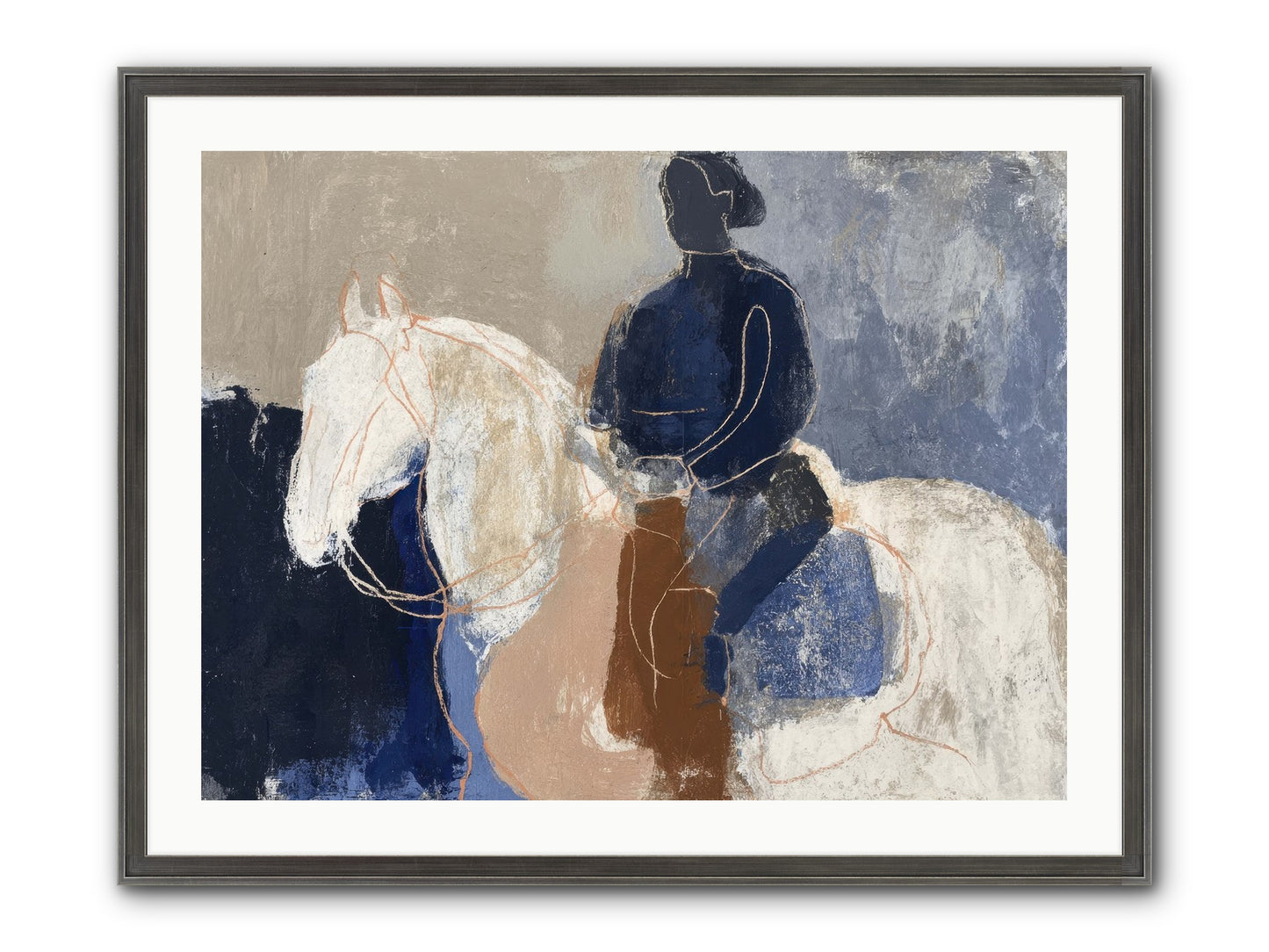 Threshold & Mane Framed Print - Slimwoods Black/Silver 32x24
