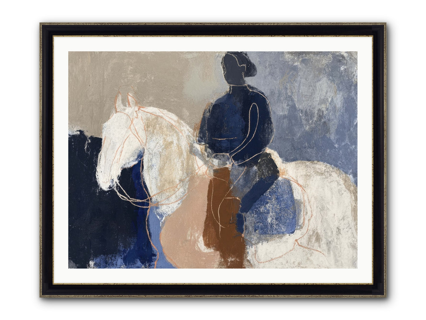 Threshold & Mane Framed Print - Black & Gold 40x30