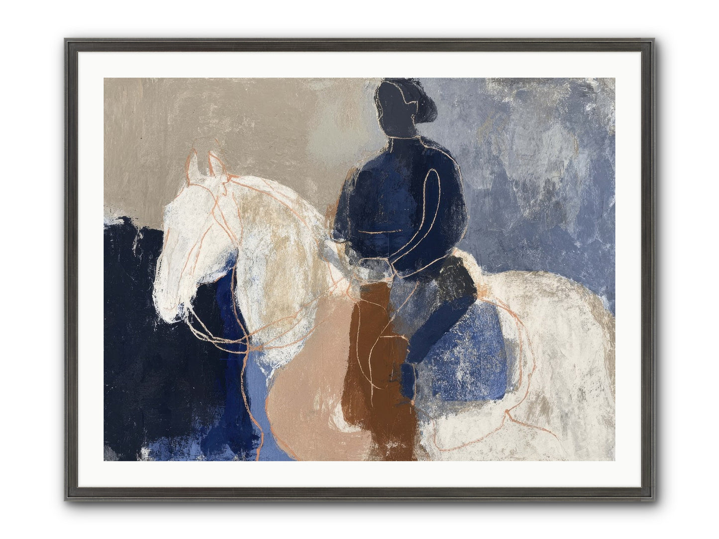 Threshold & Mane Framed Print - Slimwoods Black/Silver 40x30