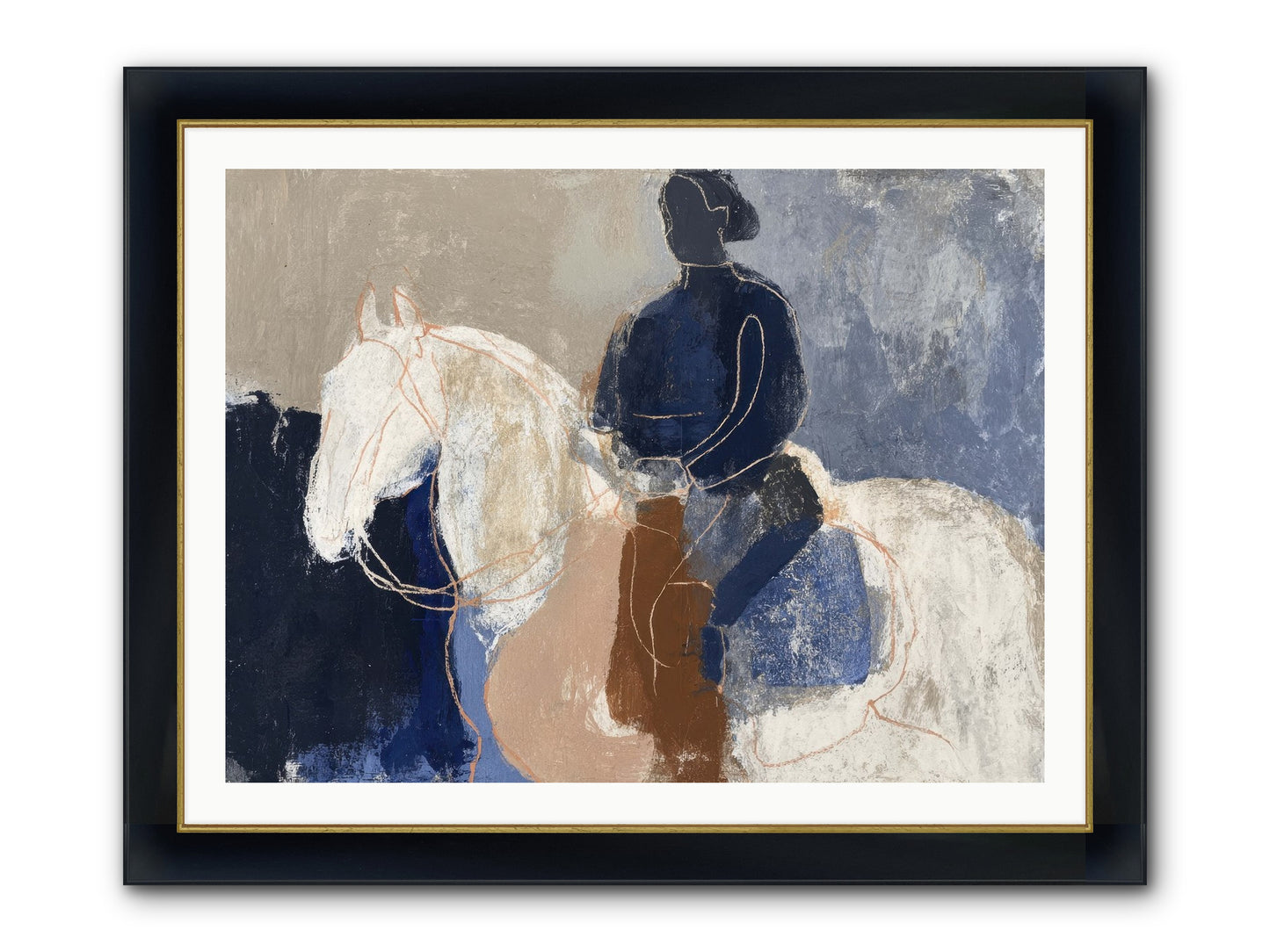 Threshold & Mane Framed Print - Wide Black w/Gold 40x30