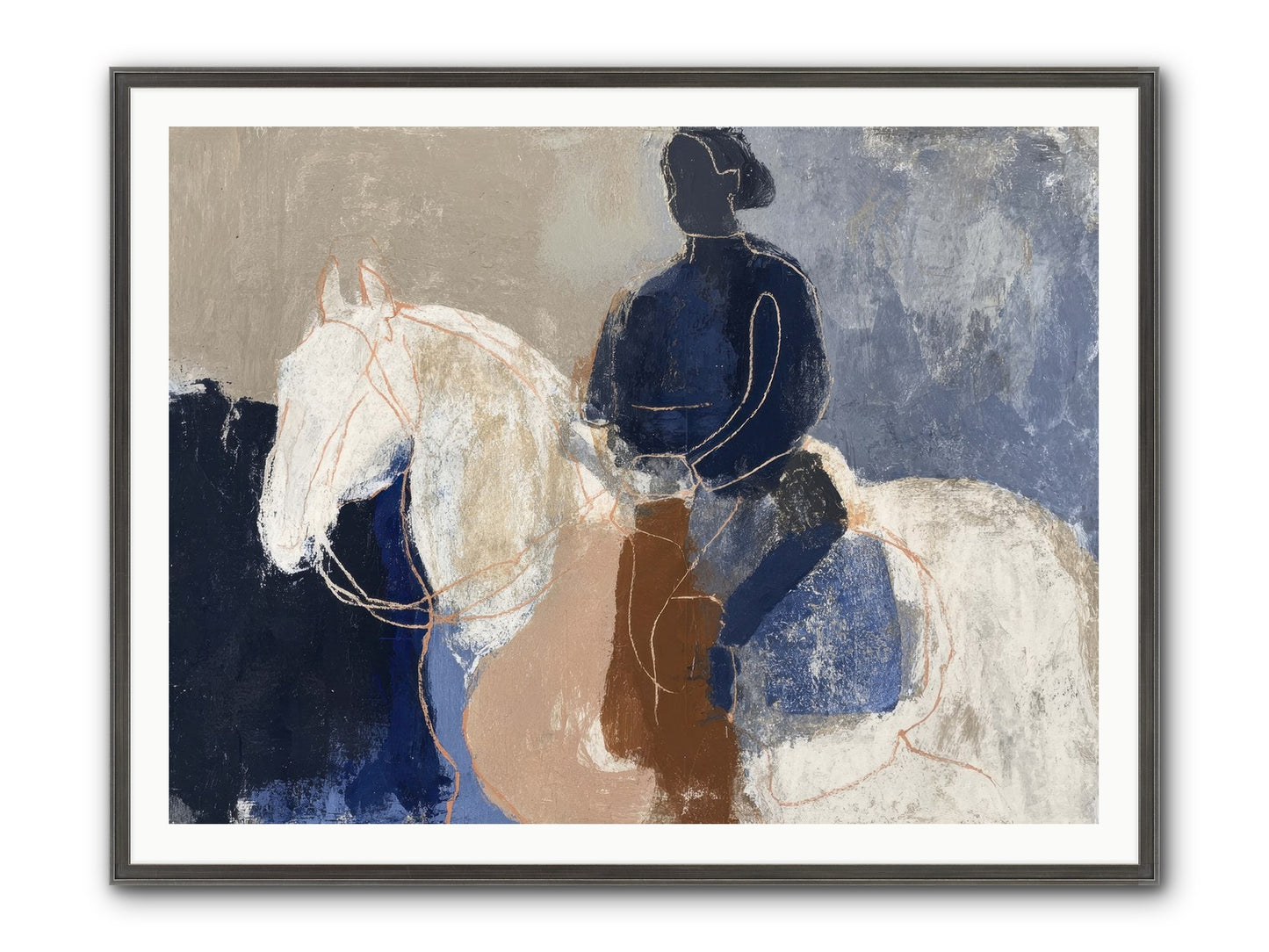 Threshold & Mane Framed Print - Slimwoods Black/Silver 48x36