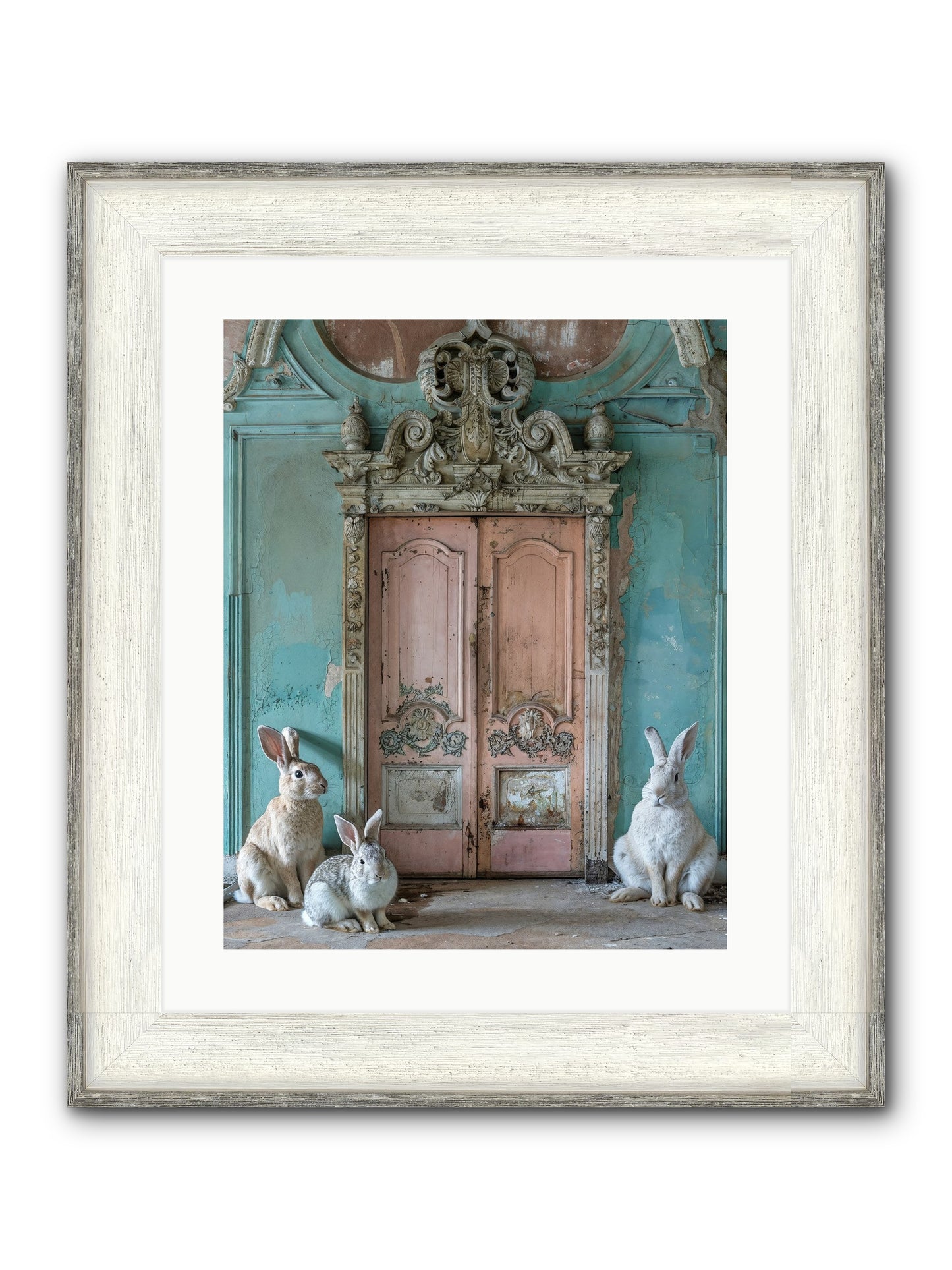 Threshold To Cottontail's Paradise Framed Print - Driftwood White 16x20