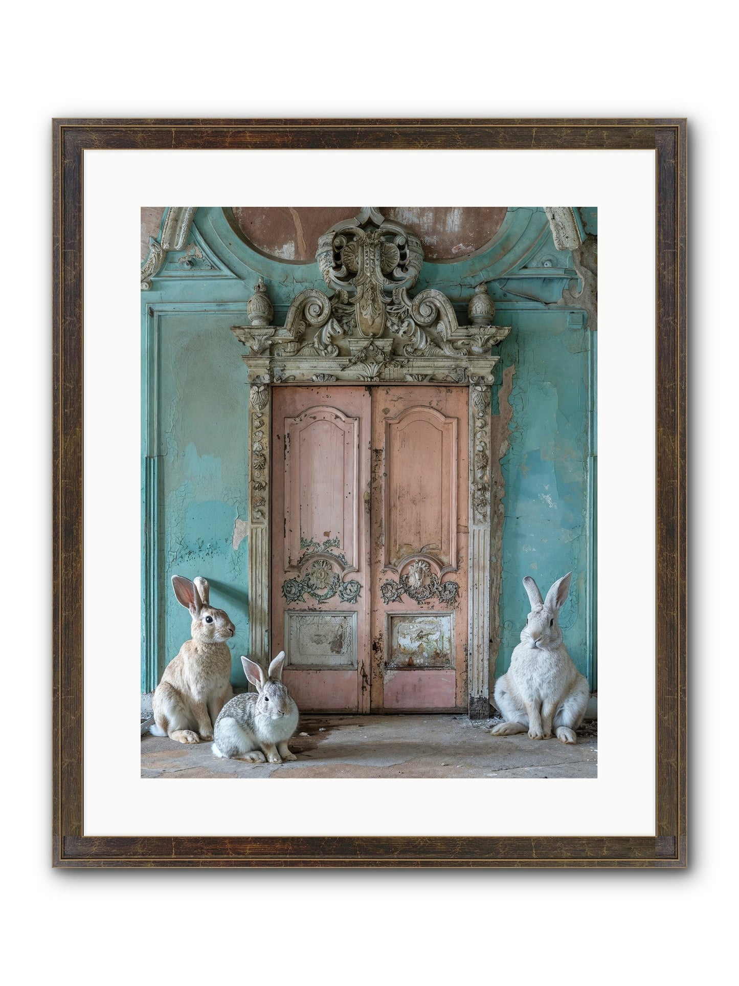 Threshold To Cottontail's Paradise Framed Print - Slimwoods Black/Gold 16x20