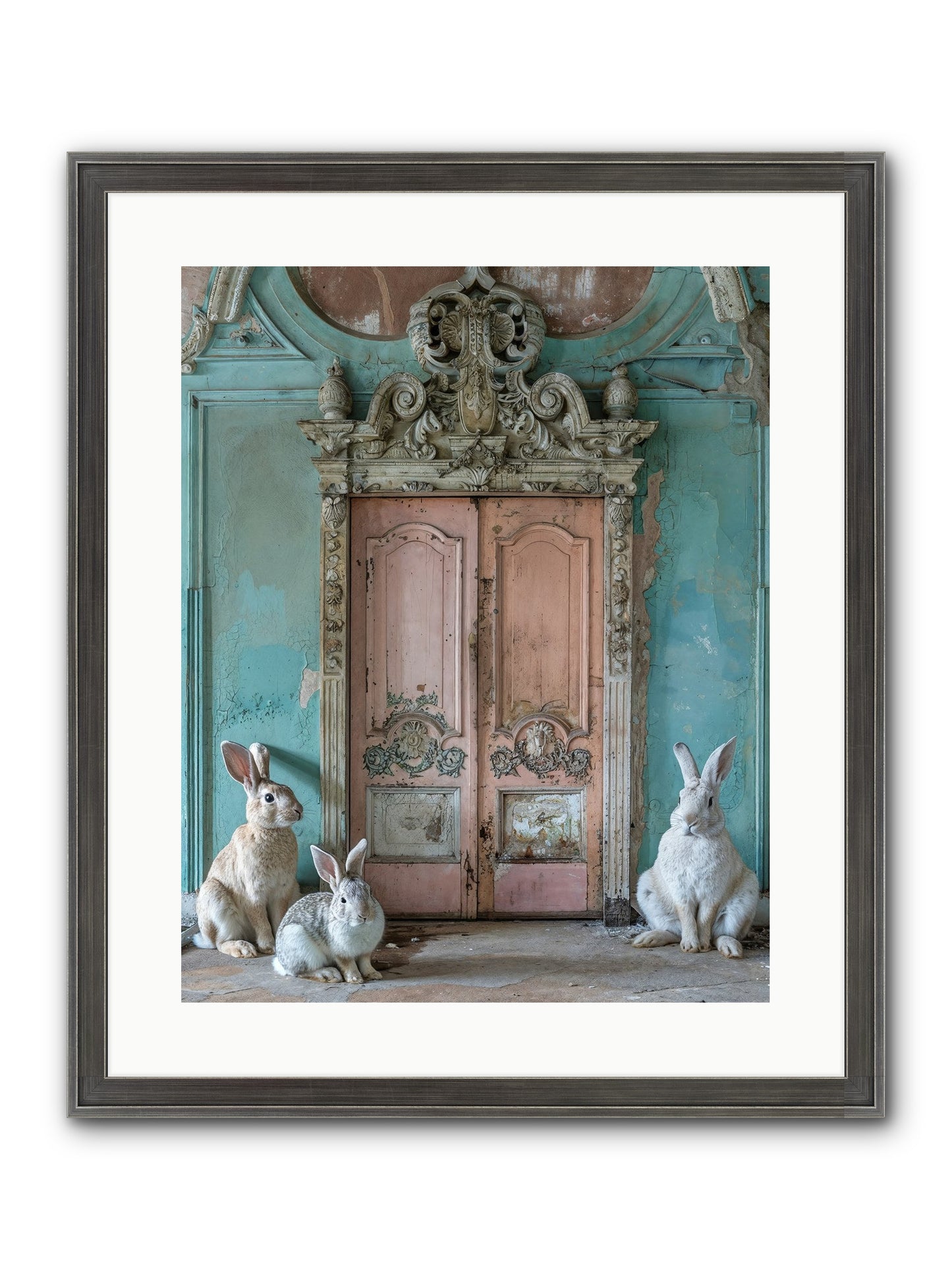 Threshold To Cottontail's Paradise Framed Print - Slimwoods Black/Silver 16x20