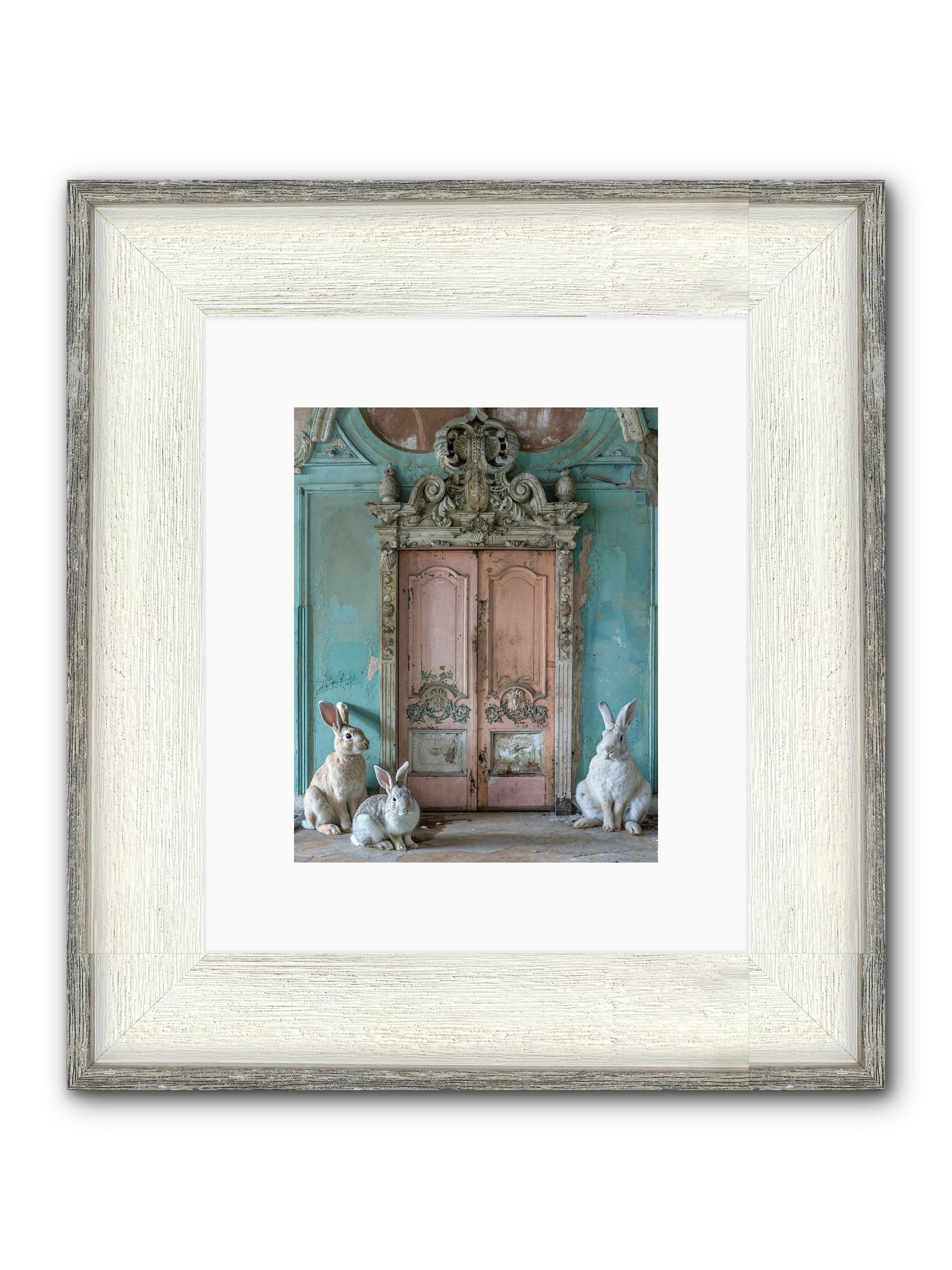 Threshold To Cottontail's Paradise Framed Print - Driftwood White 8x10