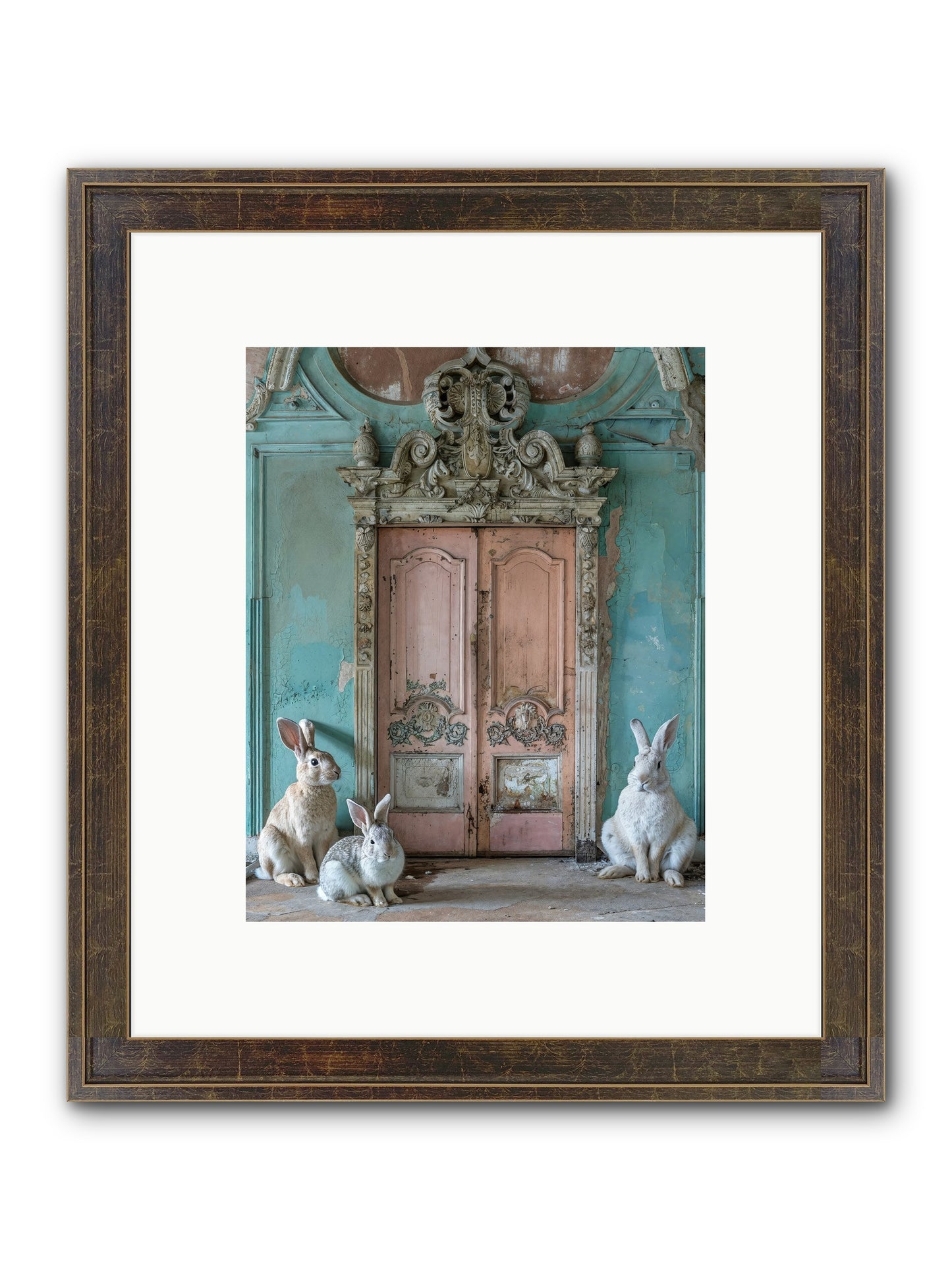 Threshold To Cottontail's Paradise Framed Print - Slimwoods Black/Gold 8x10