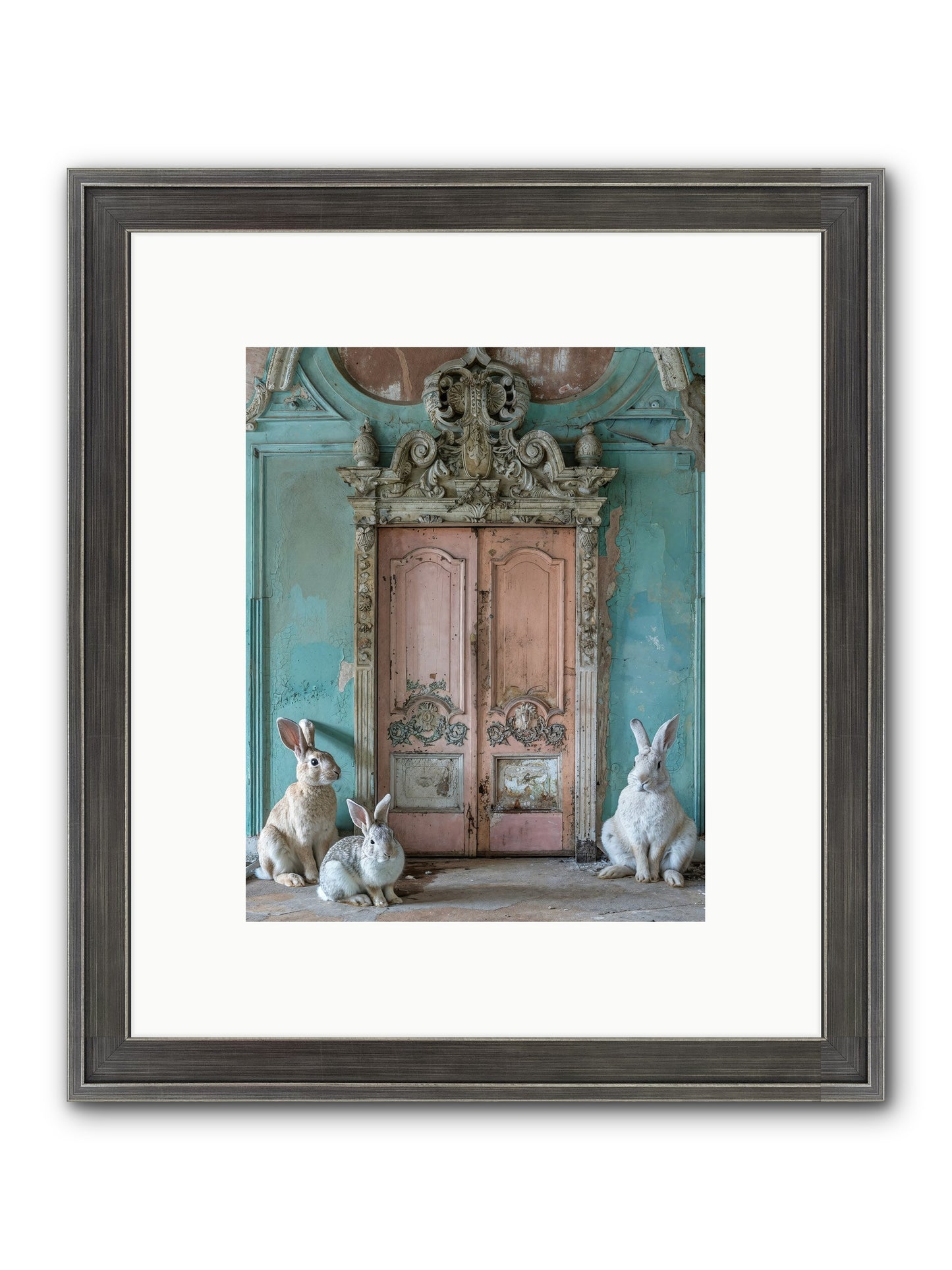 Threshold To Cottontail's Paradise Framed Print - Slimwoods Black/Silver 8x10