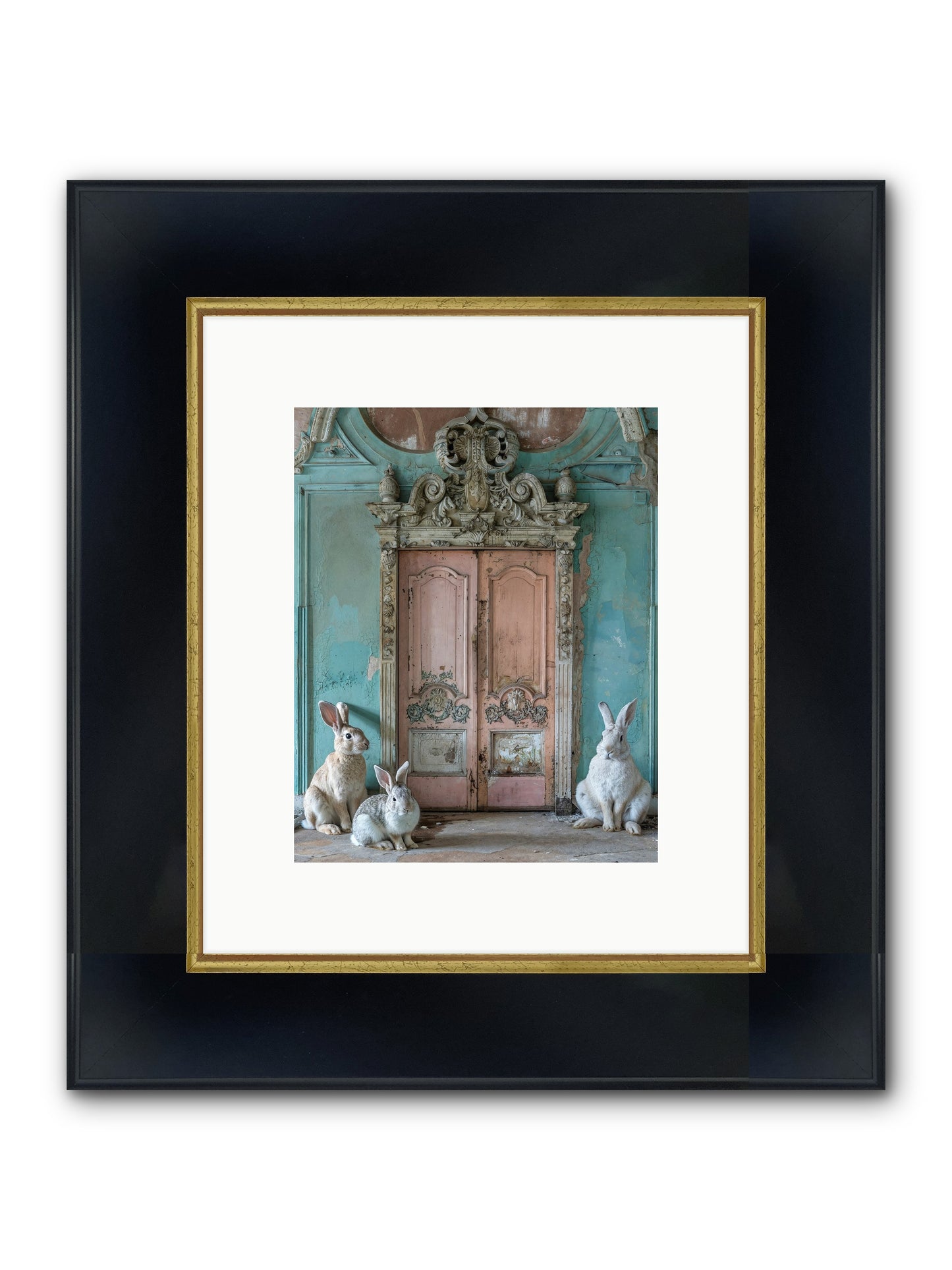 Threshold To Cottontail's Paradise Framed Print - Wide Black w/Gold 8x10