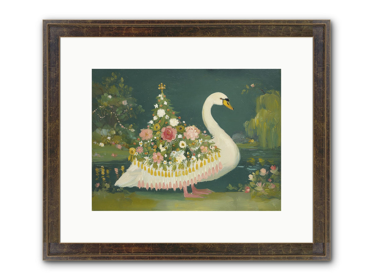 Through Glittering Waters Framed Print - Slimwoods Black/Gold 12x9