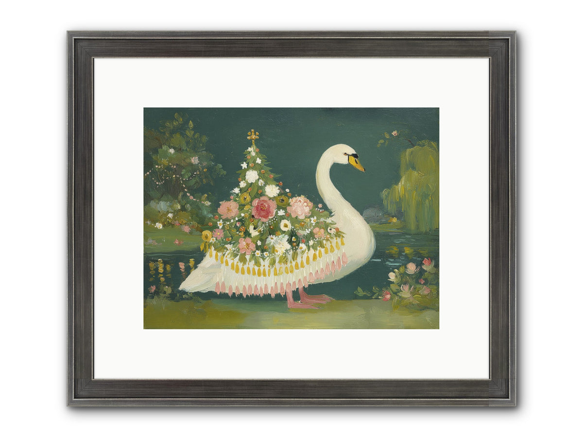 Through Glittering Waters Framed Print - Slimwoods Black/Silver 12x9