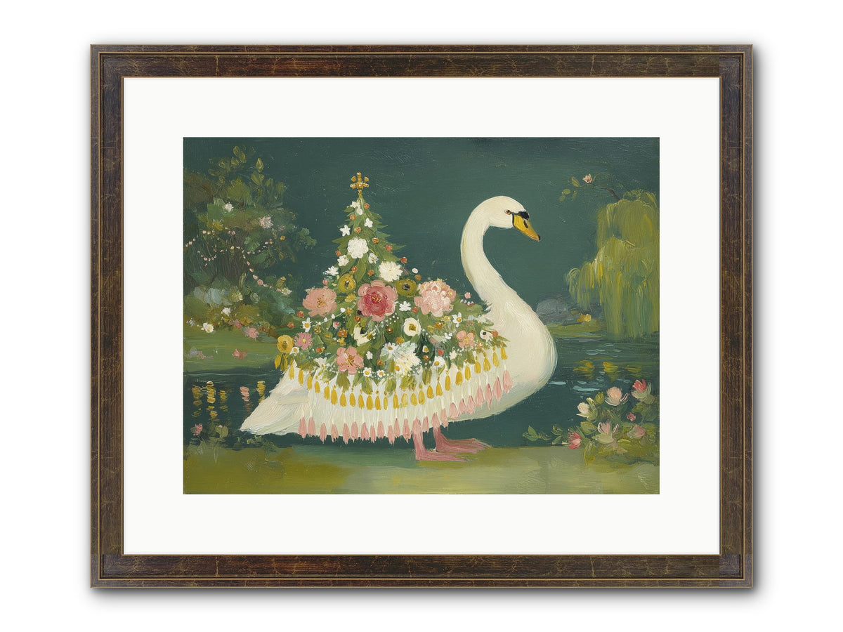 Through Glittering Waters Framed Print - Slimwoods Black/Gold 16x12