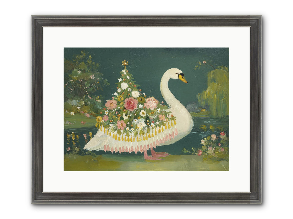 Through Glittering Waters Framed Print - Slimwoods Black/Silver 16x12