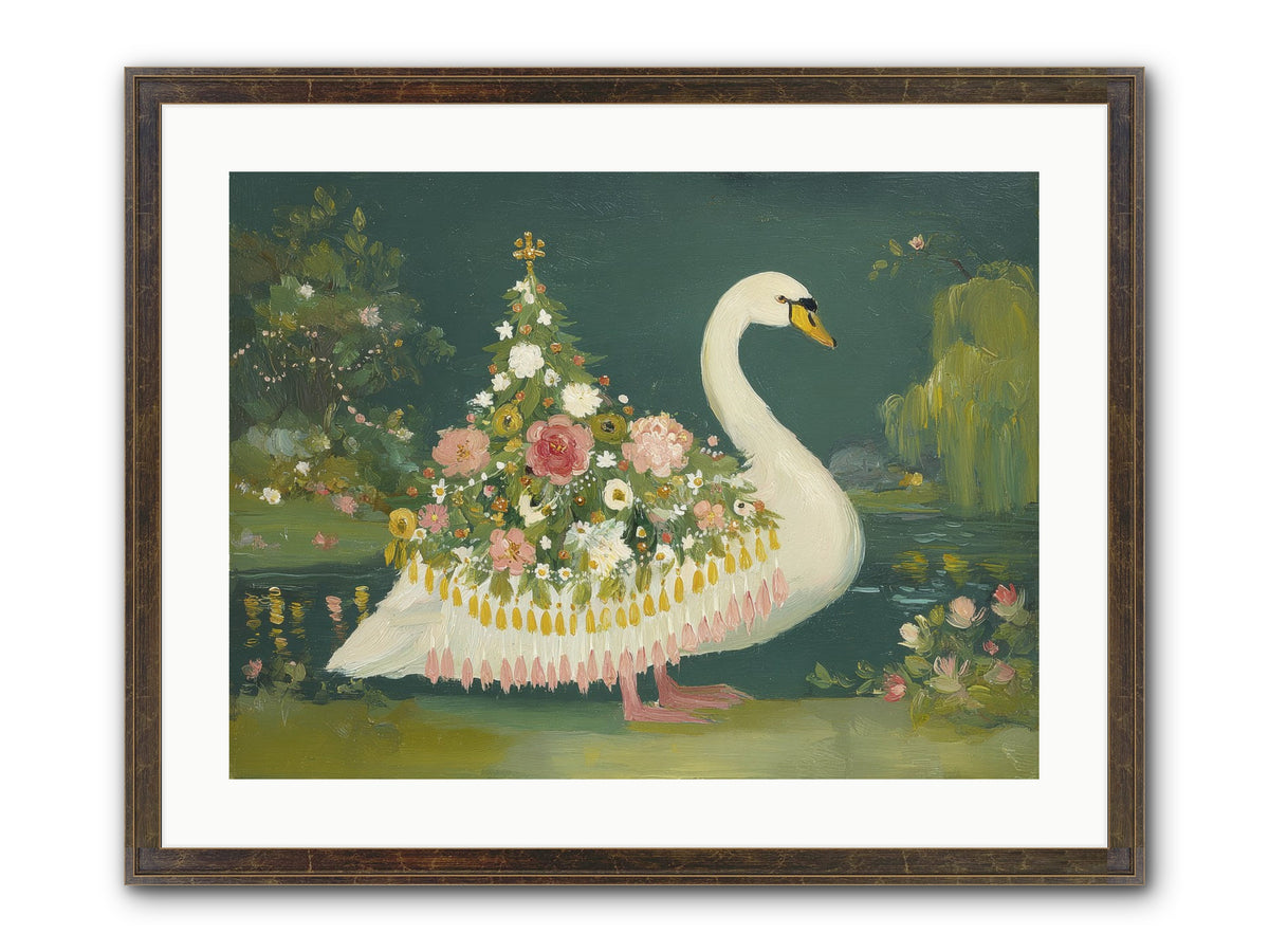 Through Glittering Waters Framed Print - Slimwoods Black/Gold 24x18