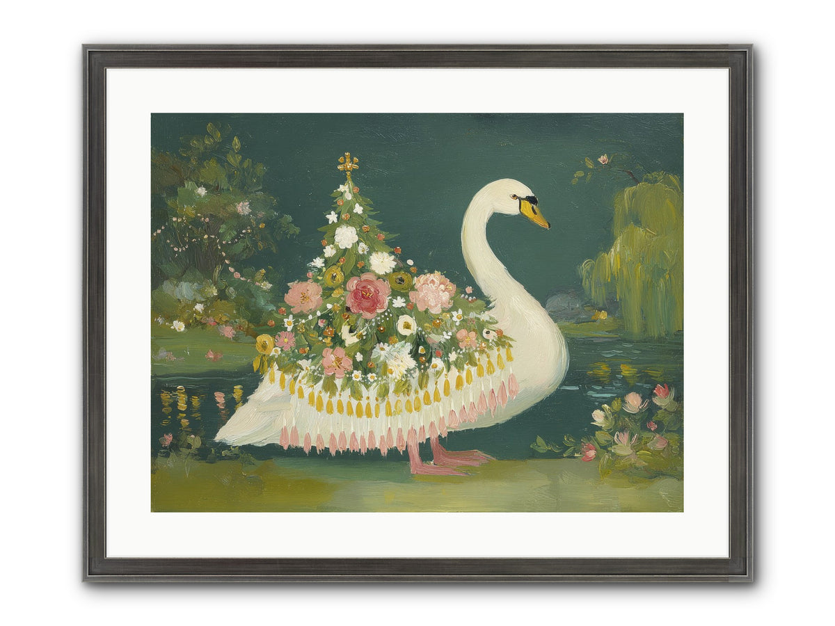 Through Glittering Waters Framed Print - Slimwoods Black/Silver 24x18