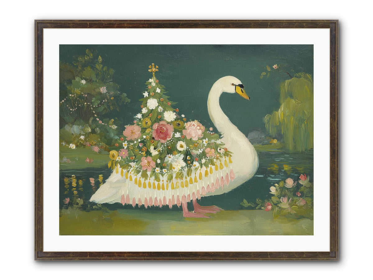 Through Glittering Waters Framed Print - Slimwoods Black/Gold 32x24
