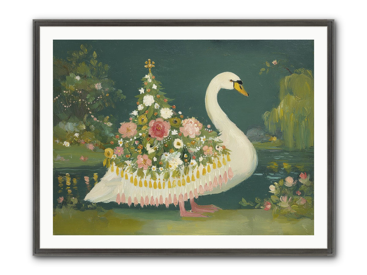 Through Glittering Waters Framed Print - Slimwoods Black/Silver 40x30