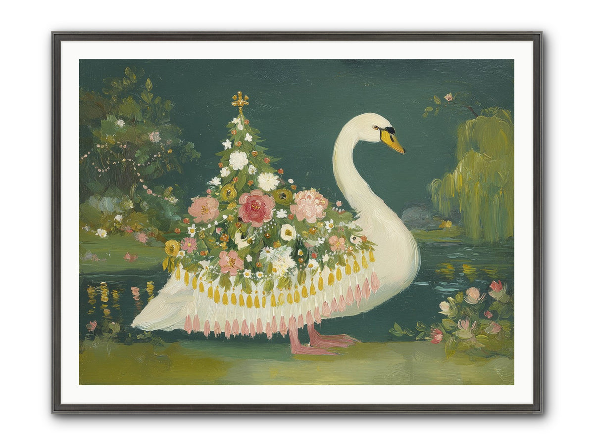 Through Glittering Waters Framed Print - Slimwoods Black/Silver 48x36