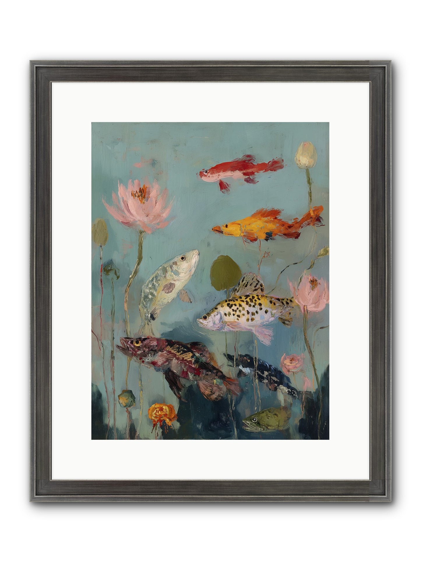Through Liquid Heaven Framed Print - Slimwoods Black/Silver 12x16