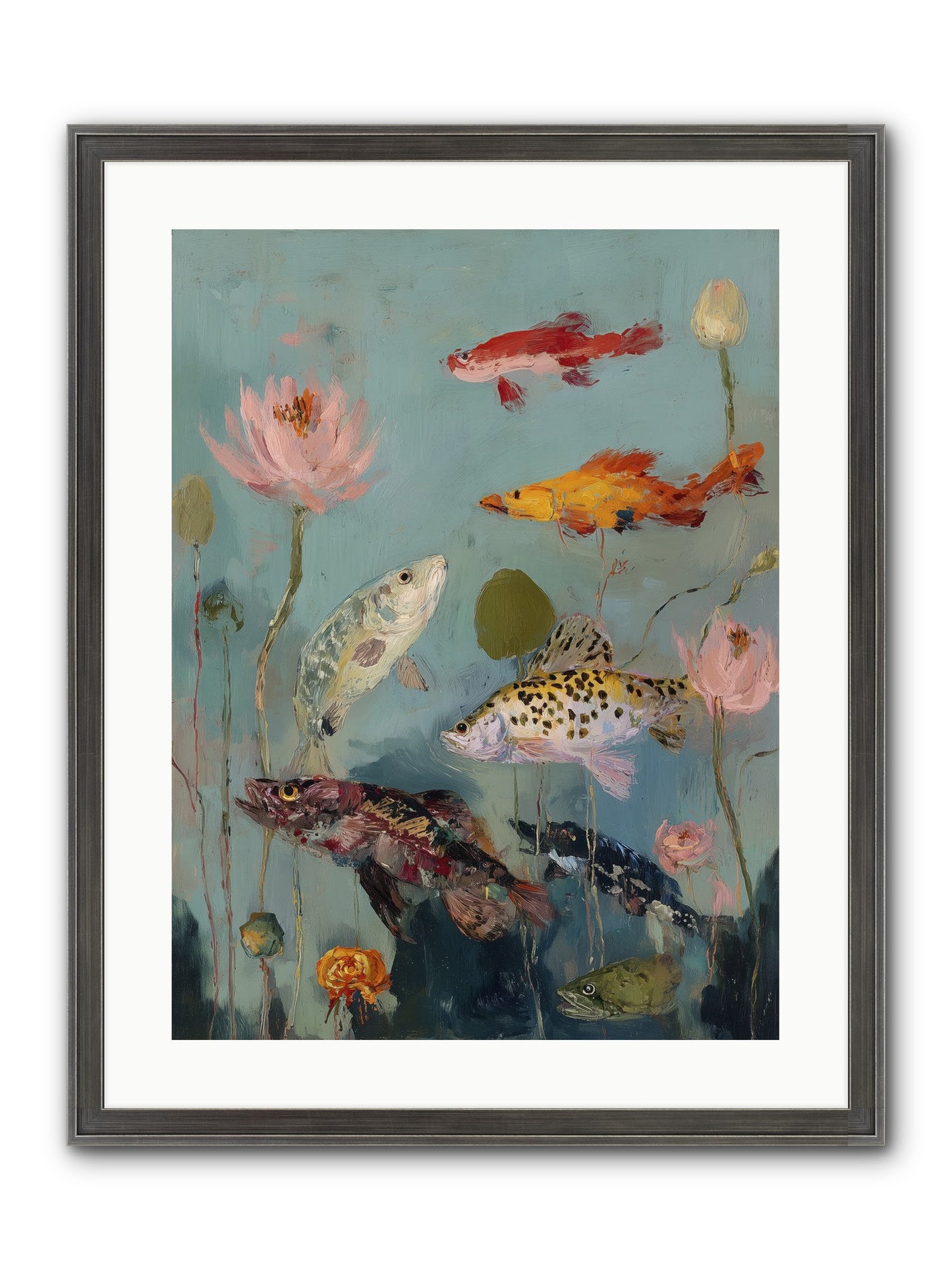 Through Liquid Heaven Framed Print - Slimwoods Black/Silver 18x24
