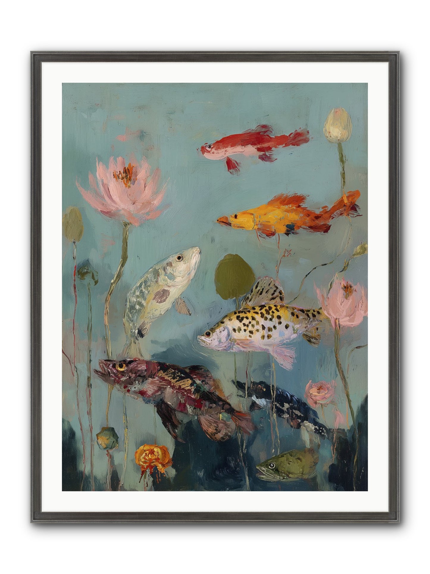 Through Liquid Heaven Framed Print - Slimwoods Black/Silver 30x40