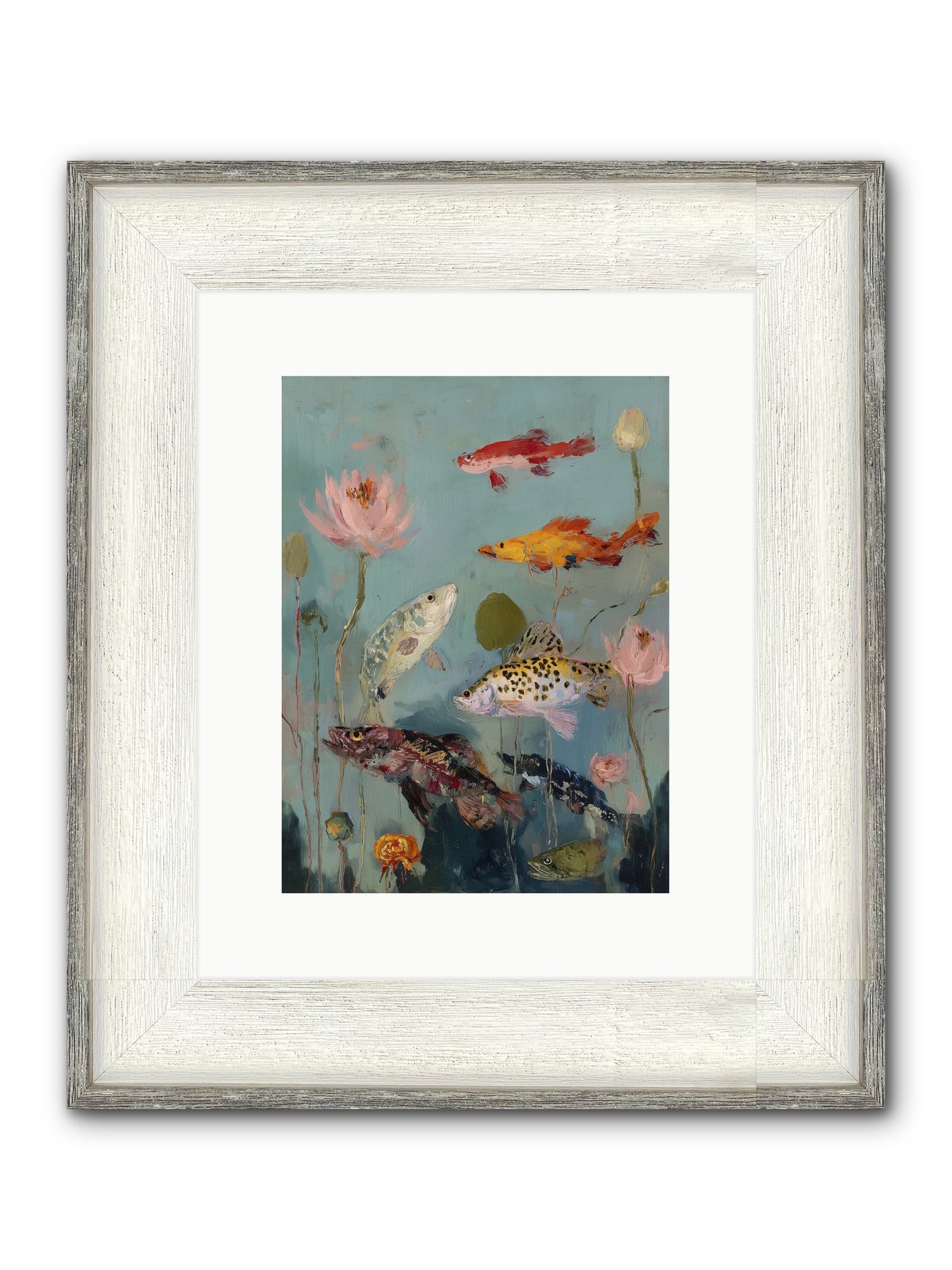Through Liquid Heaven Framed Print - Driftwood White 9x12