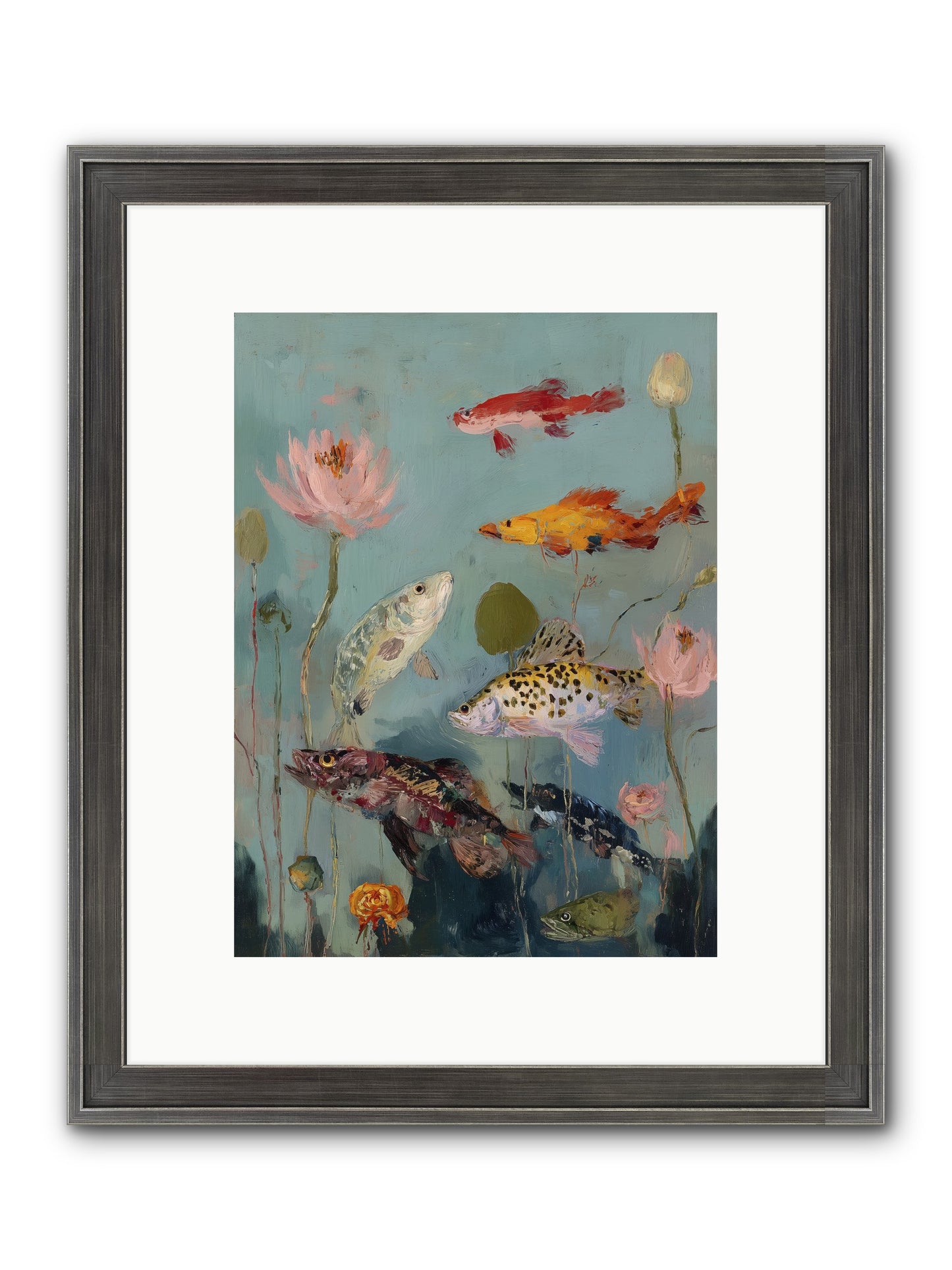 Through Liquid Heaven Framed Print - Slimwoods Black/Silver 9x12