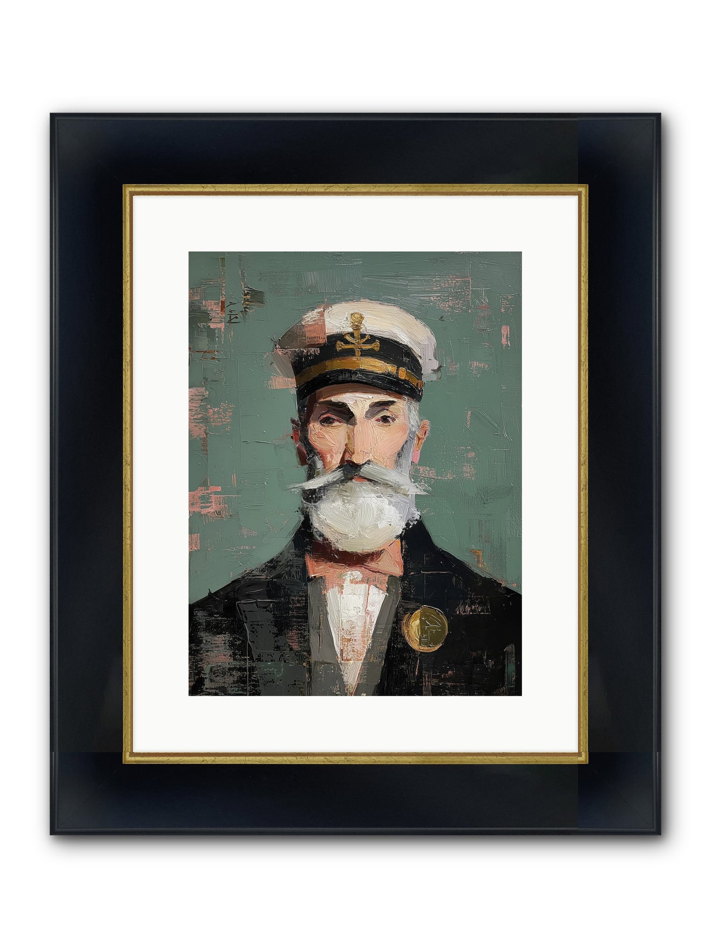 Through Storm And Calm Framed Print - Wide Black w/Gold 12x16