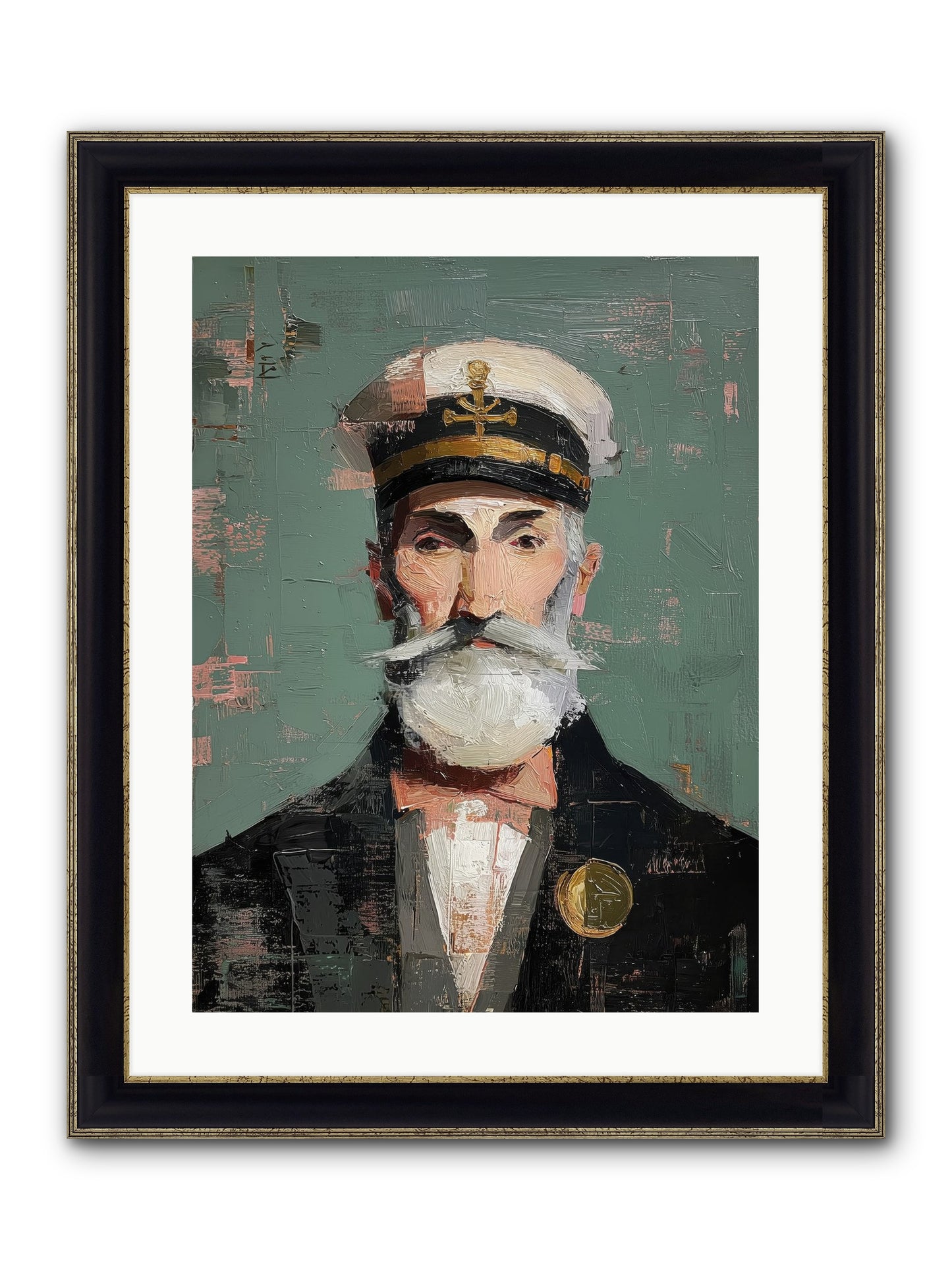 Through Storm And Calm Framed Print - Black & Gold 18x24
