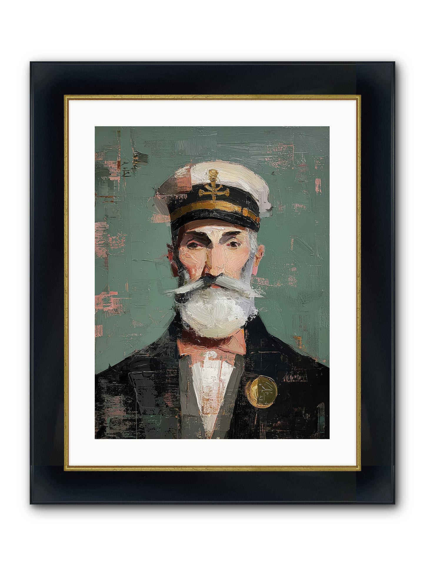 Through Storm And Calm Framed Print - Wide Black w/Gold 18x24