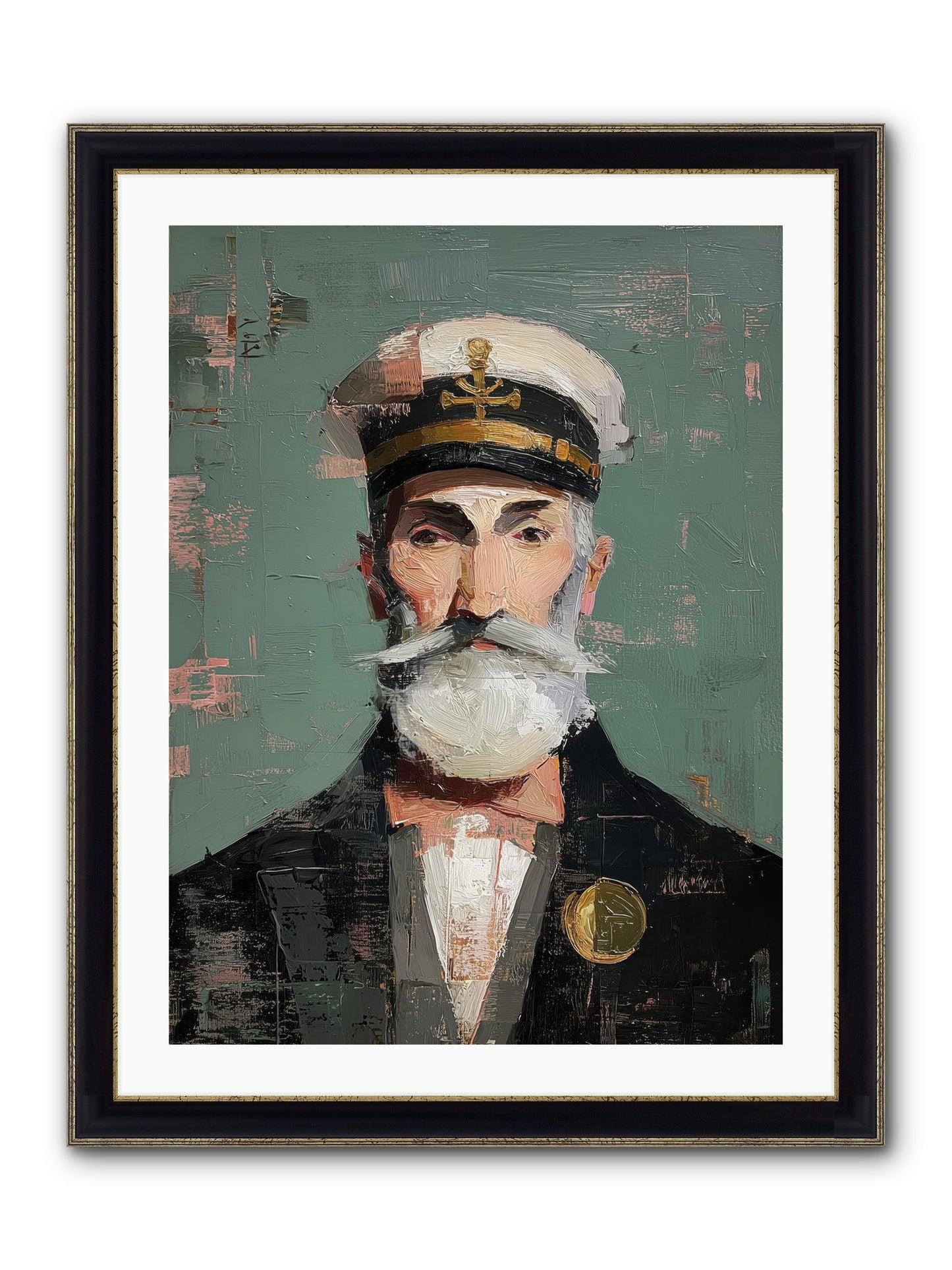 Through Storm And Calm Framed Print - Black & Gold 24x32