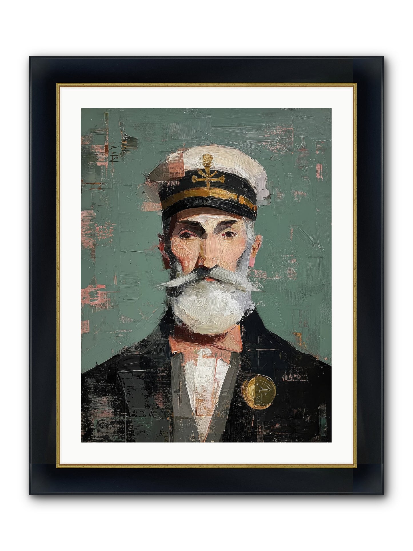 Through Storm And Calm Framed Print - Wide Black w/Gold 24x32