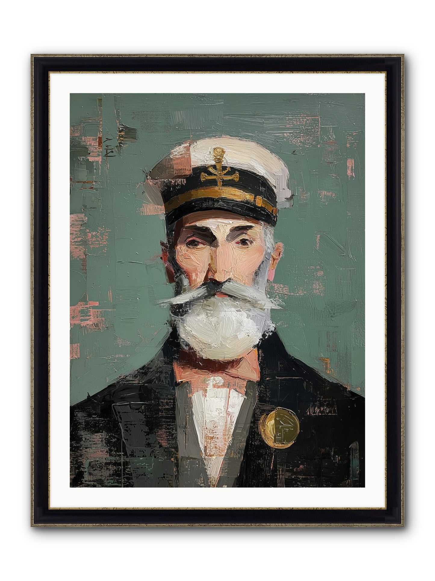 Through Storm And Calm Framed Print - Black & Gold 30x40