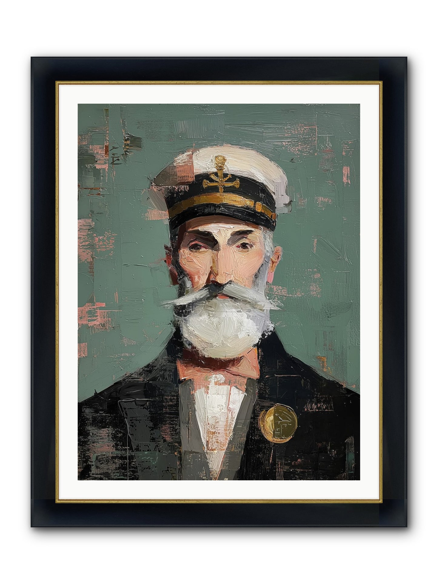 Through Storm And Calm Framed Print - Wide Black w/Gold 30x40
